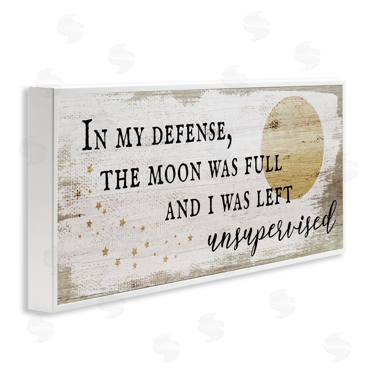 Sassy Full Moon Halloween Charm White Frame Print Wall Art, Home Decor by Stupell Studio