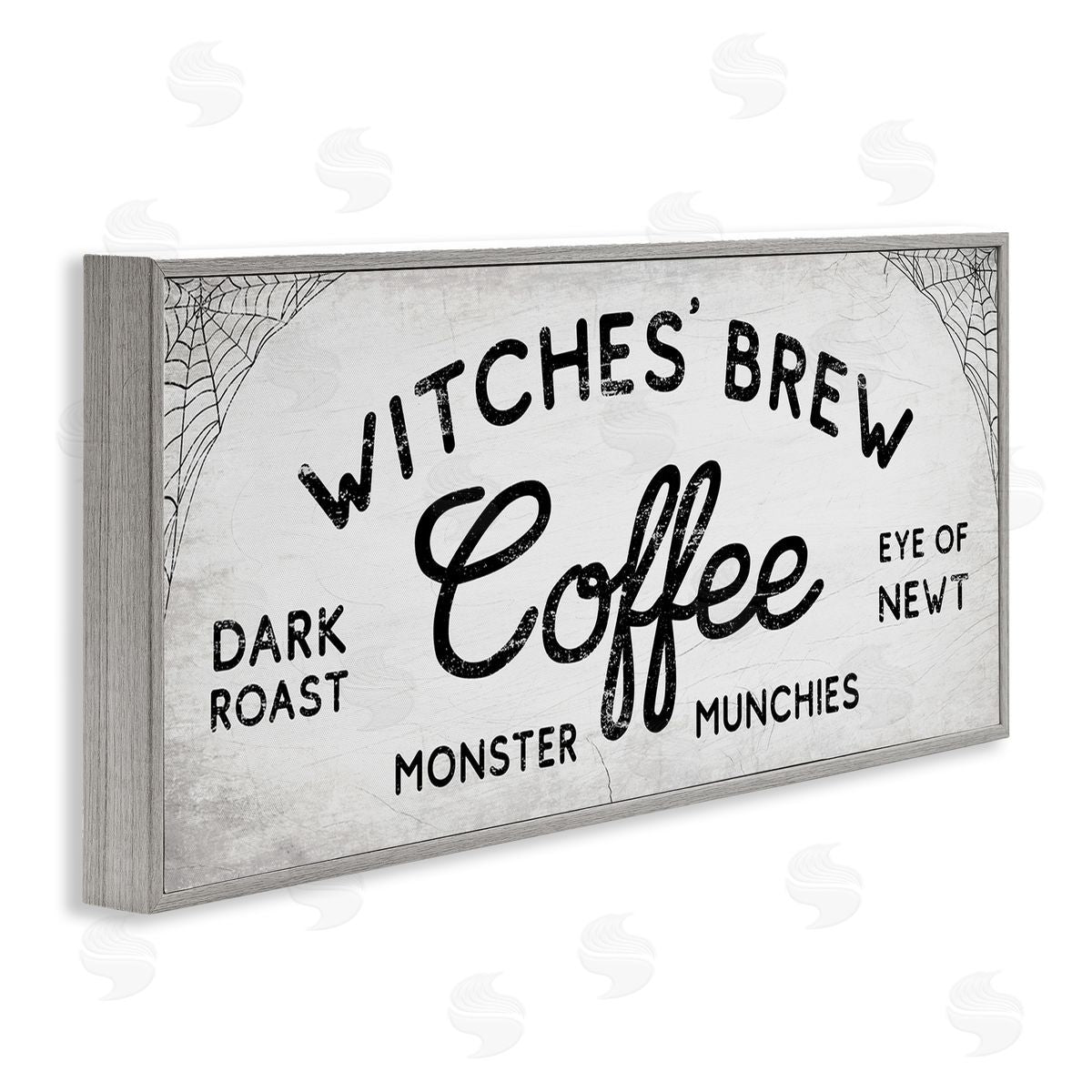 Stupell Studio Witches' Brew Coffee Charming Halloween Gray Framed Giclee Wall Art