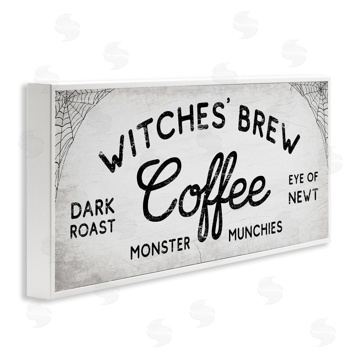 Stupell Studio Witches' Brew Coffee Charming Halloween White Framed Giclee Wall Art