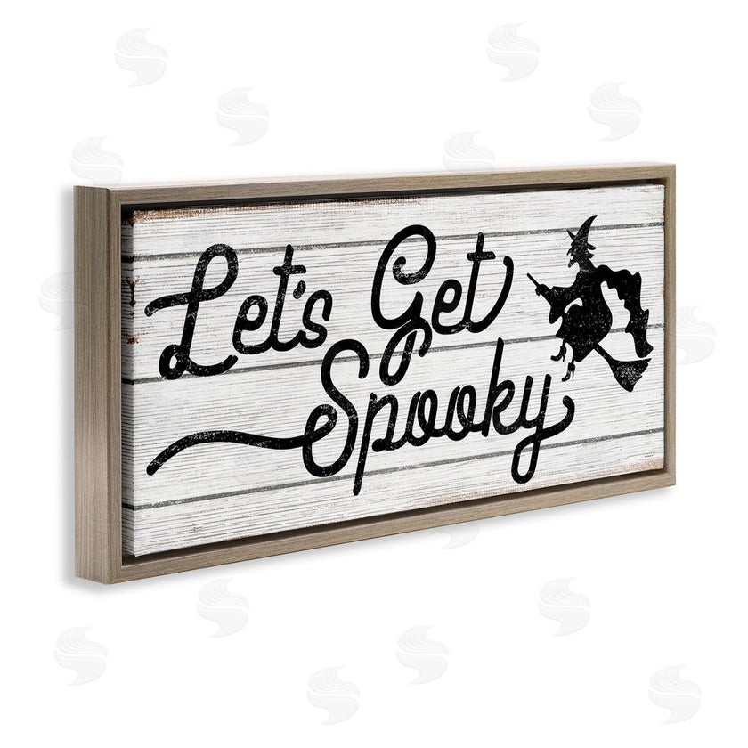 Stupell Studio | Let's Get Spooky Rustic Witch
