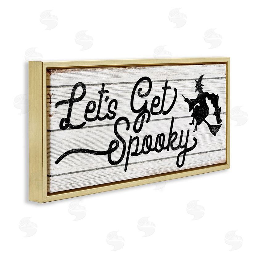 Stupell Studio | Let's Get Spooky Rustic Witch