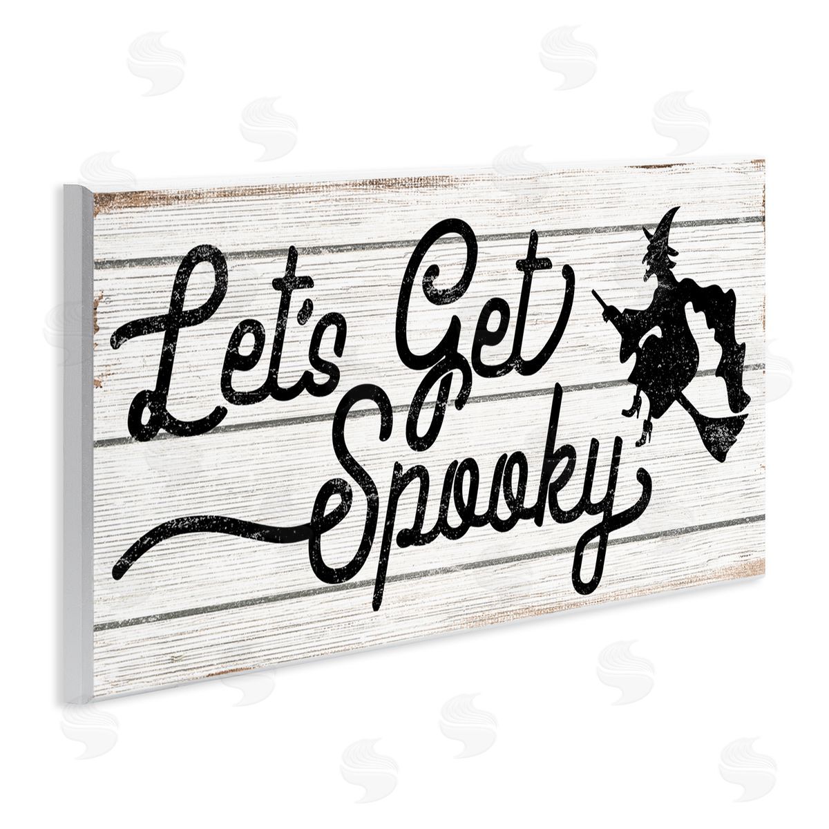 Stupell Studio Let's Get Spooky Rustic Witch Wall Plaque Art