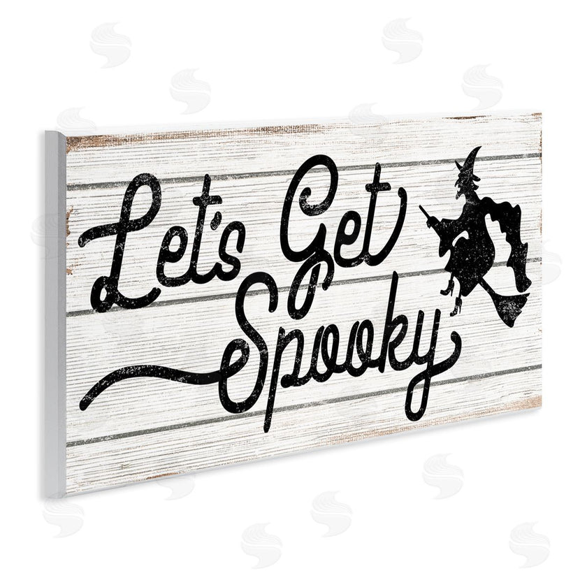 Stupell Studio | Let's Get Spooky Rustic Witch