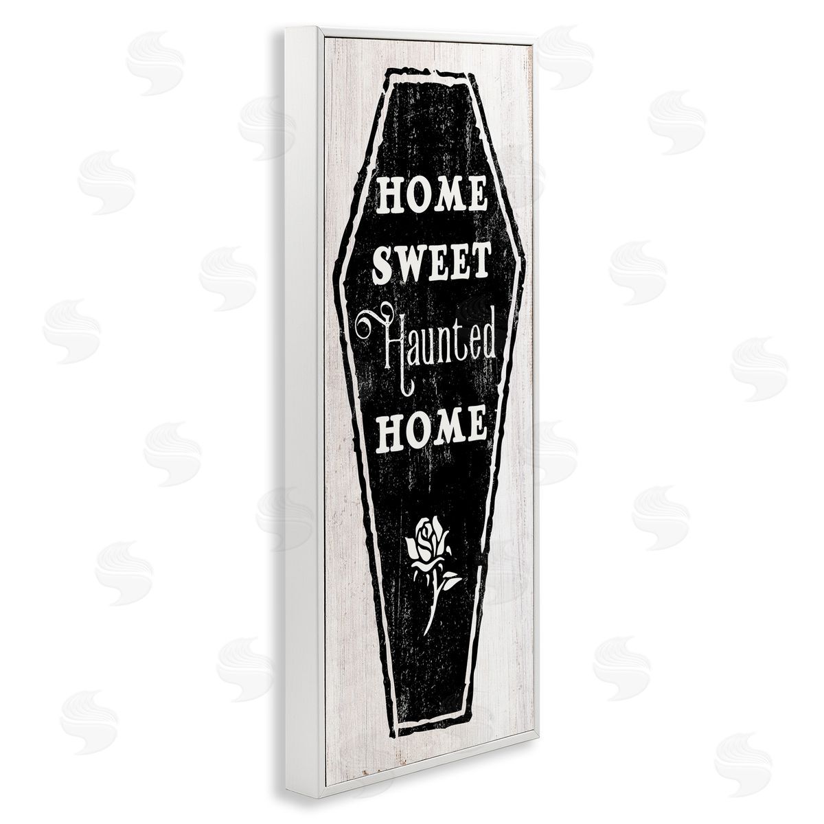 Stupell Studio Home Sweet Haunted Home Casket White Framed Giclee Wall Art