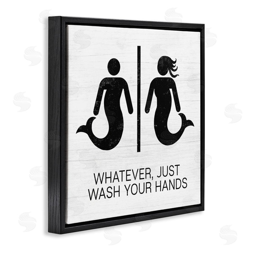 Stupell Studio | Wash Your Hands Mermaid Bathroom Sign