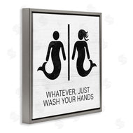 Stupell Studio | Wash Your Hands Mermaid Bathroom Sign
