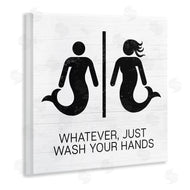 Stupell Studio | Wash Your Hands Mermaid Bathroom Sign