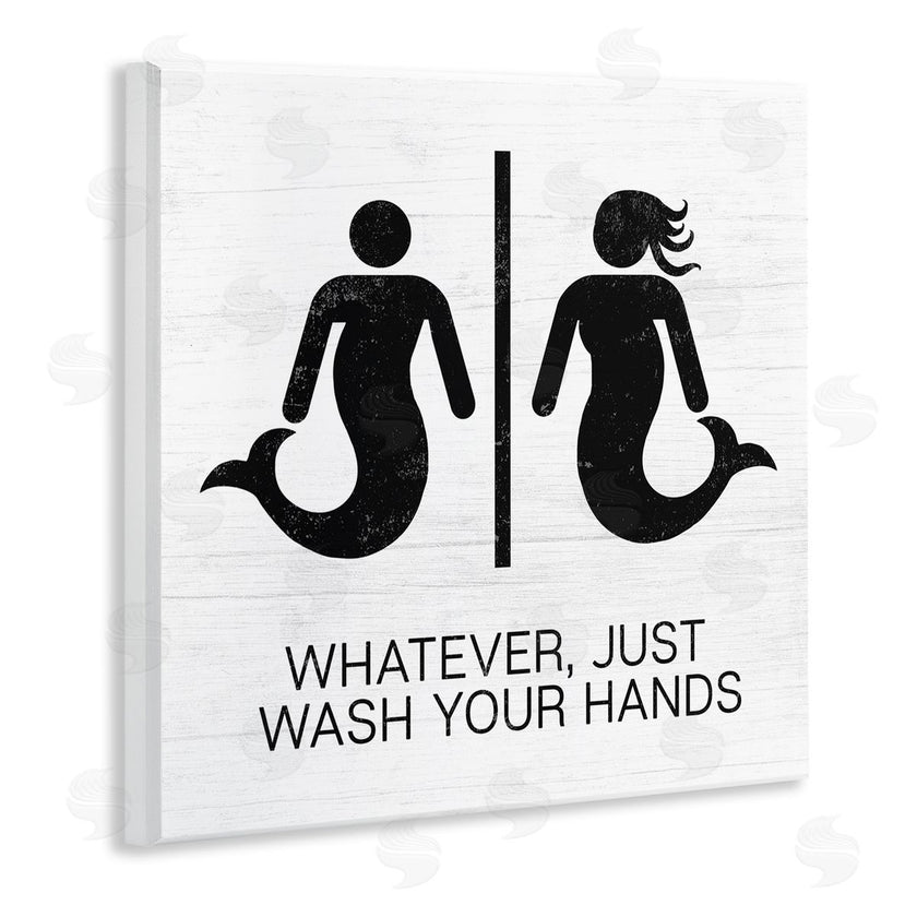 Stupell Studio | Wash Your Hands Mermaid Bathroom Sign