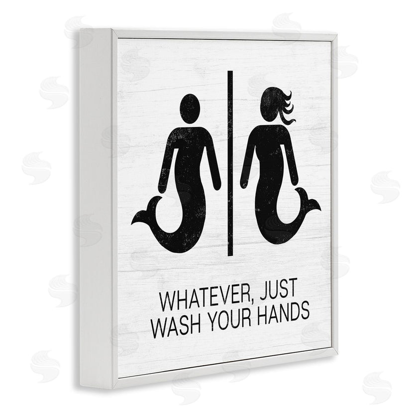 Stupell Studio | Wash Your Hands Mermaid Bathroom Sign