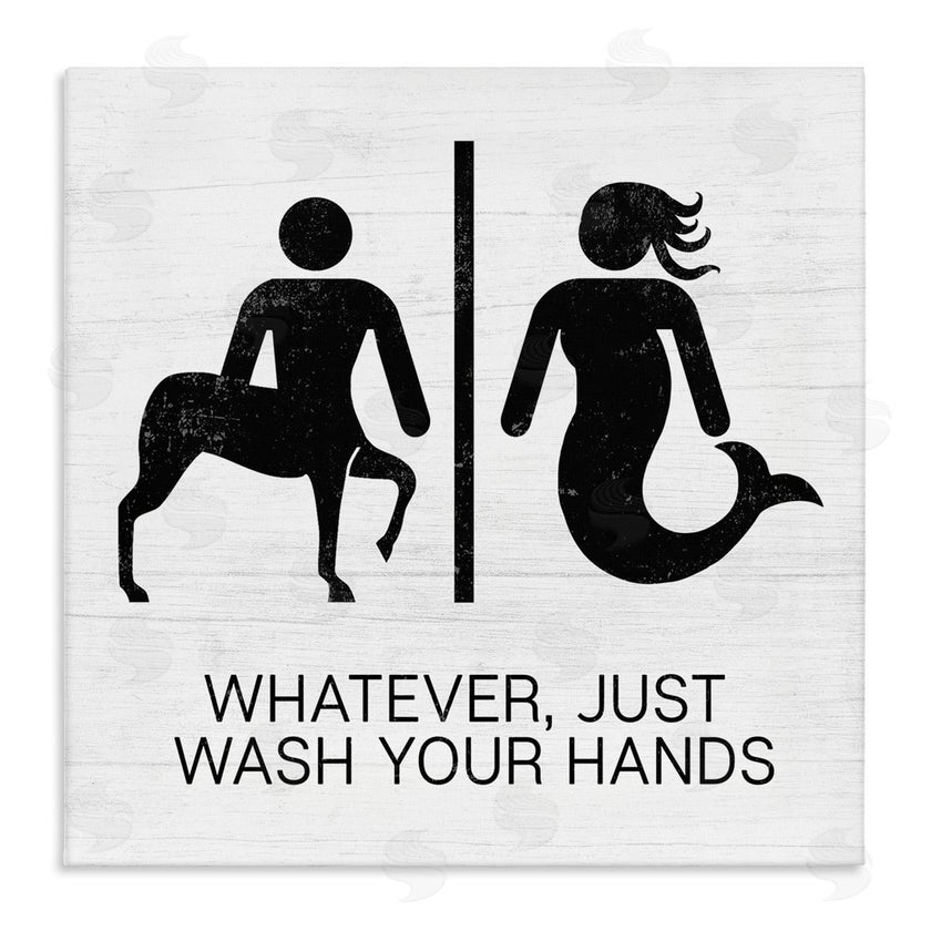Stupell Studio | Wash Your Hands Mythical Centaur Mermaid