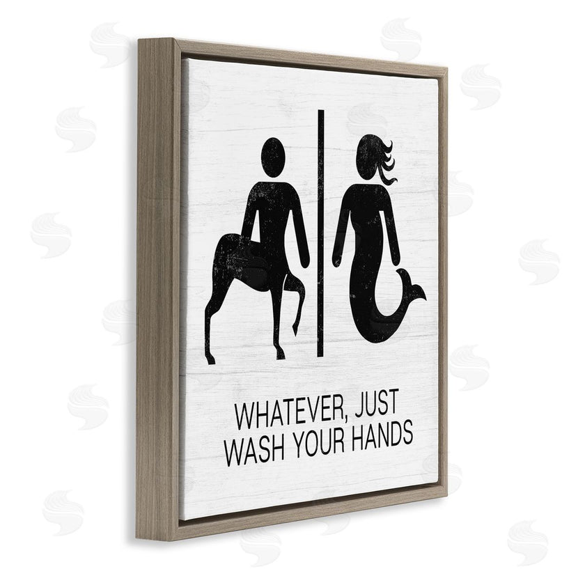 Stupell Studio | Wash Your Hands Mythical Centaur Mermaid