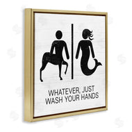 Stupell Studio | Wash Your Hands Mythical Centaur Mermaid