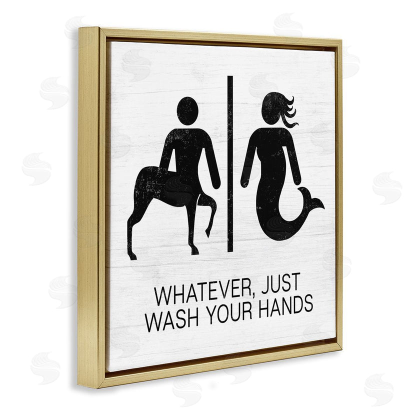 Stupell Studio | Wash Your Hands Mythical Centaur Mermaid