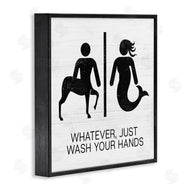 Stupell Studio | Wash Your Hands Mythical Centaur Mermaid
