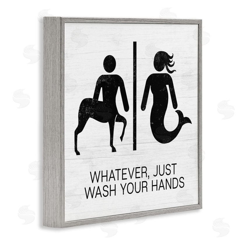 Stupell Studio | Wash Your Hands Mythical Centaur Mermaid