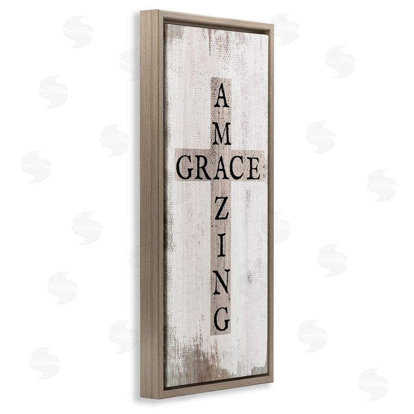 Stupell Studio | Amazing Grace Rustic Cross