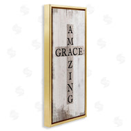 Stupell Studio | Amazing Grace Rustic Cross
