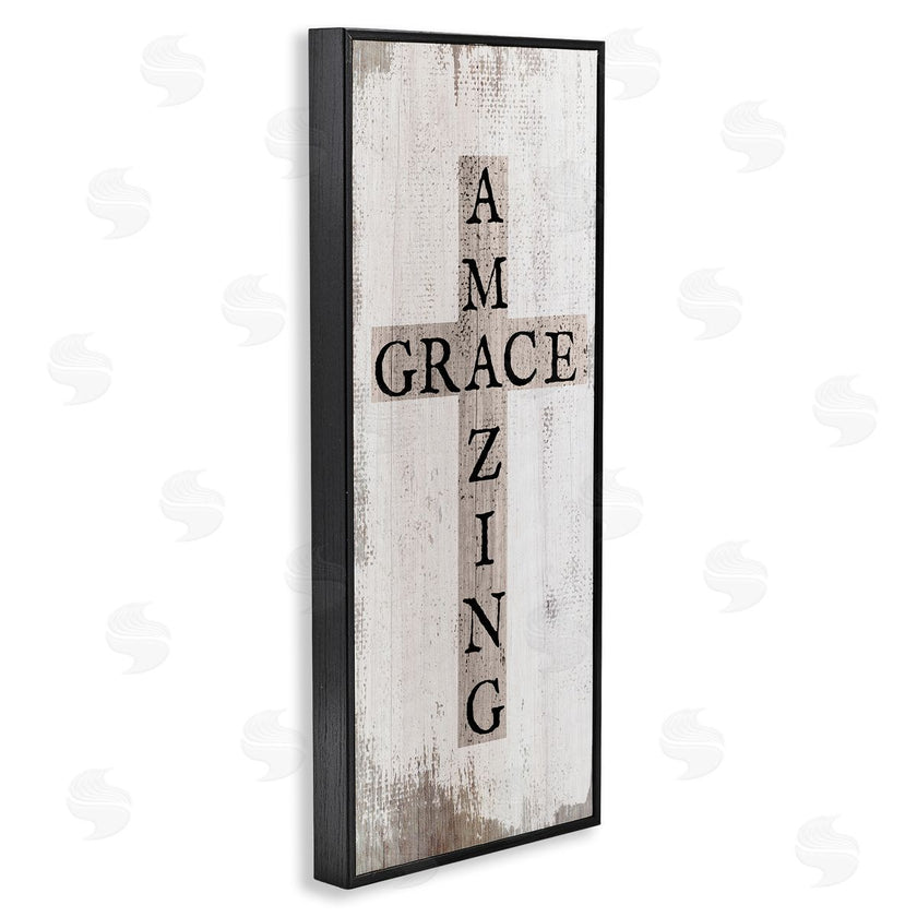 Stupell Studio | Amazing Grace Rustic Cross