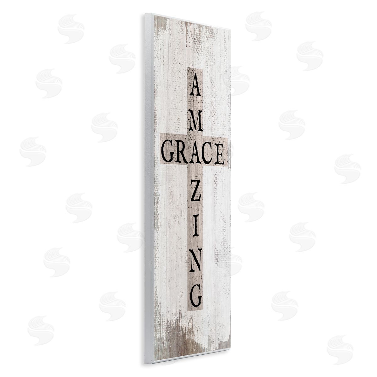 Amazing Grace Rustic Cross Wood Plaque Wall Art, Home Decor by Stupell Studio