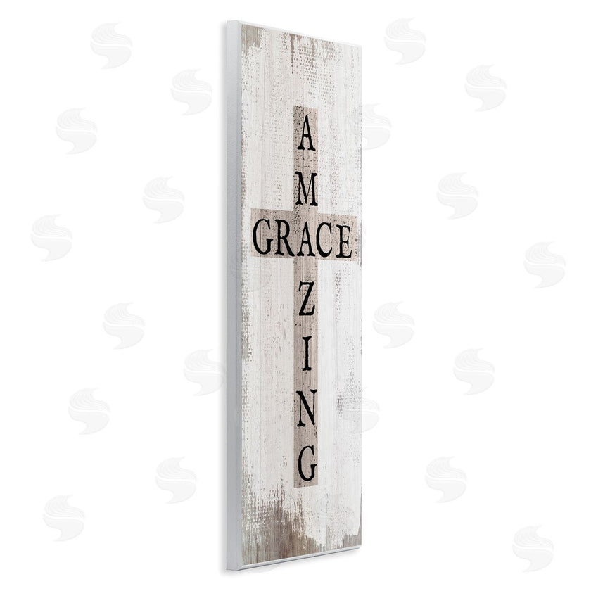 Stupell Studio | Amazing Grace Rustic Cross