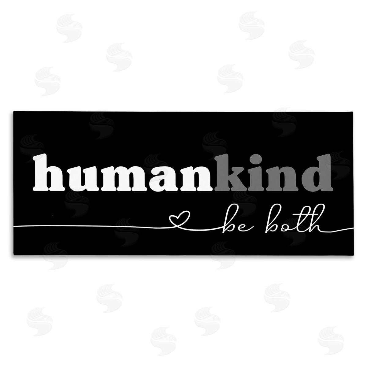 Stupell Studio Human Kind Motivational Phrase  Canvas Wall Art