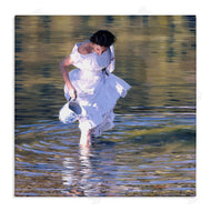 Heide Presse | Woman in Stream Realistic Painting
