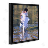 Heide Presse | Woman in Stream Realistic Painting