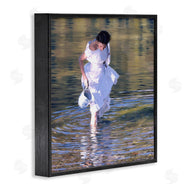 Heide Presse | Woman in Stream Realistic Painting