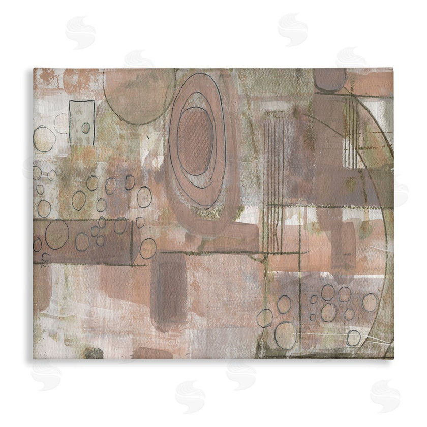 Smith Haynes | Abstract Linework Green Brown Collage