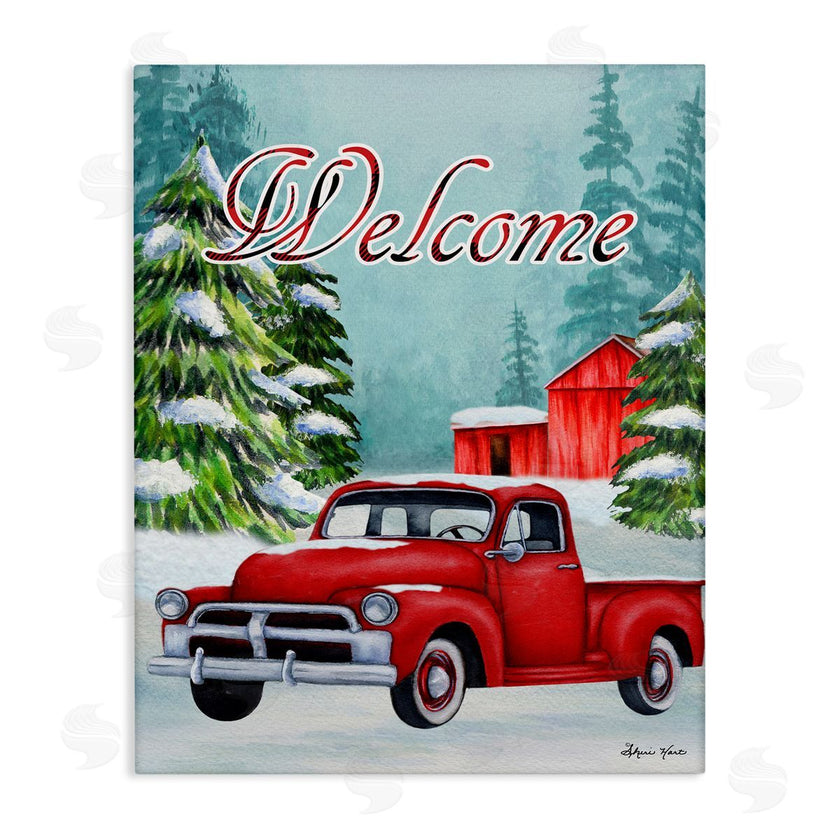 Sheri Hart | Winter Welcome Red Truck Sign