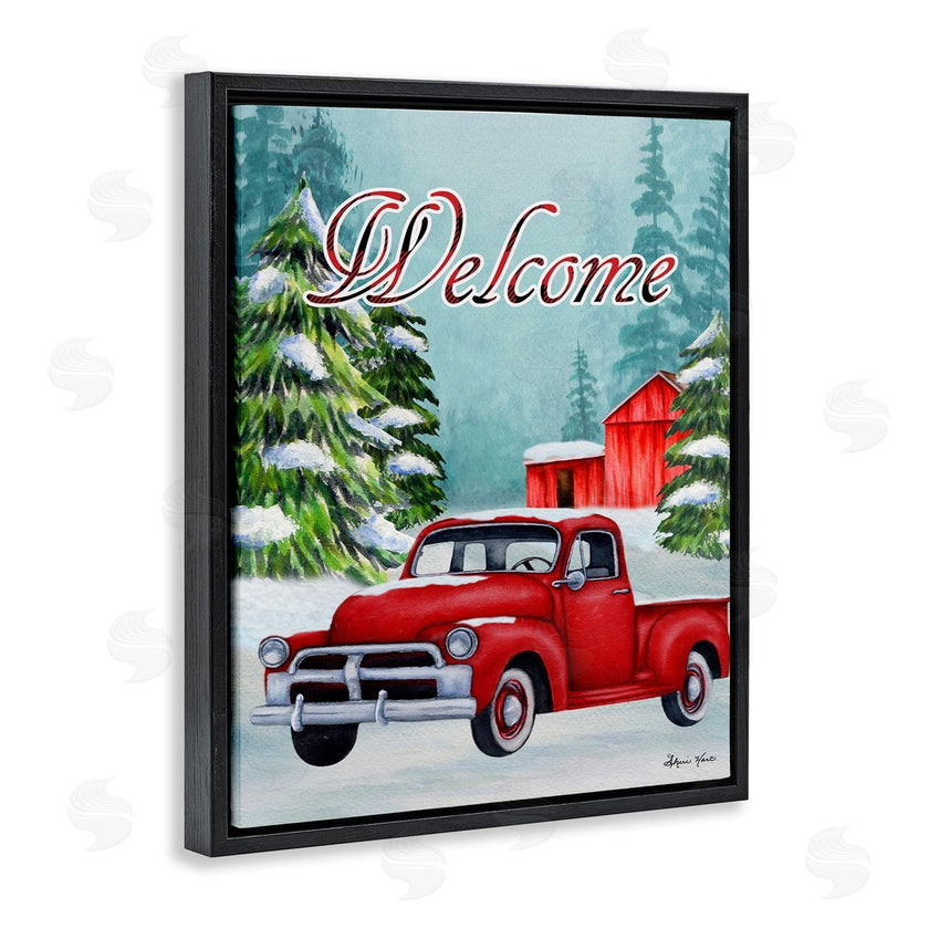 Sheri Hart | Winter Welcome Red Truck Sign