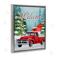Sheri Hart | Winter Welcome Red Truck Sign