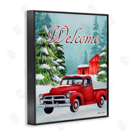 Sheri Hart | Winter Welcome Red Truck Sign