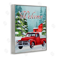 Sheri Hart | Winter Welcome Red Truck Sign