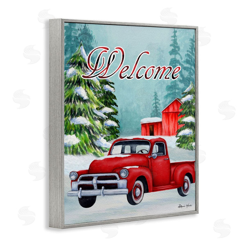 Sheri Hart | Winter Welcome Red Truck Sign