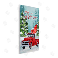 Sheri Hart | Winter Welcome Red Truck Sign