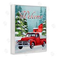 Sheri Hart | Winter Welcome Red Truck Sign