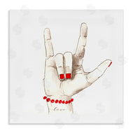 Lanie Loreth | I Love You Sign Language Red
