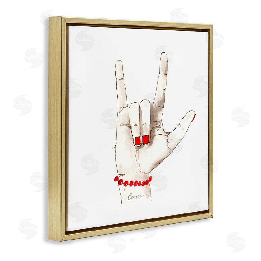 Lanie Loreth | I Love You Sign Language Red