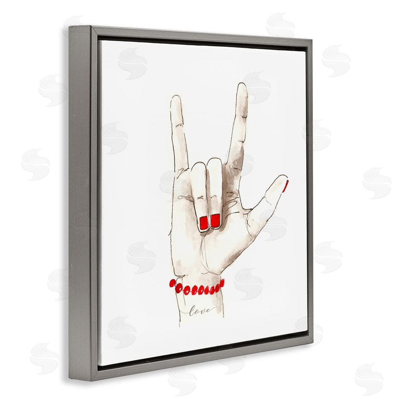 Lanie Loreth | I Love You Sign Language Red