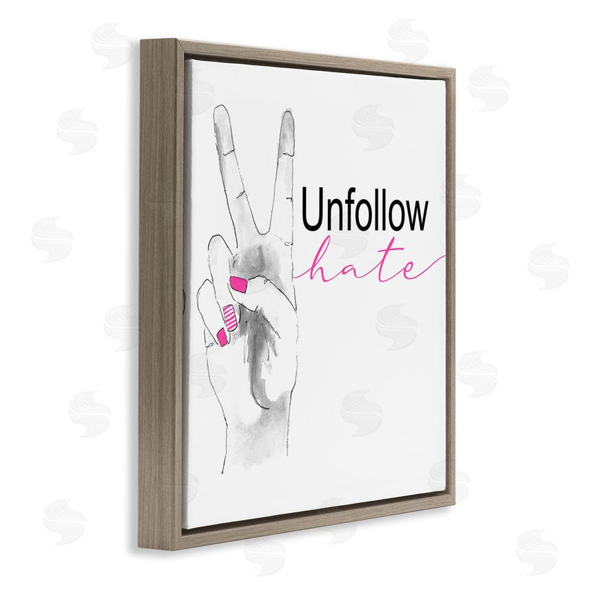 Lanie Loreth | Unfollow Hate Peace Hand Sign