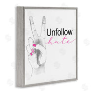 Lanie Loreth | Unfollow Hate Peace Hand Sign