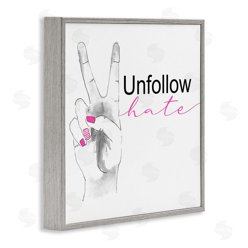 Lanie Loreth | Unfollow Hate Peace Hand Sign