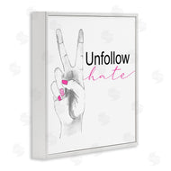 Lanie Loreth | Unfollow Hate Peace Hand Sign
