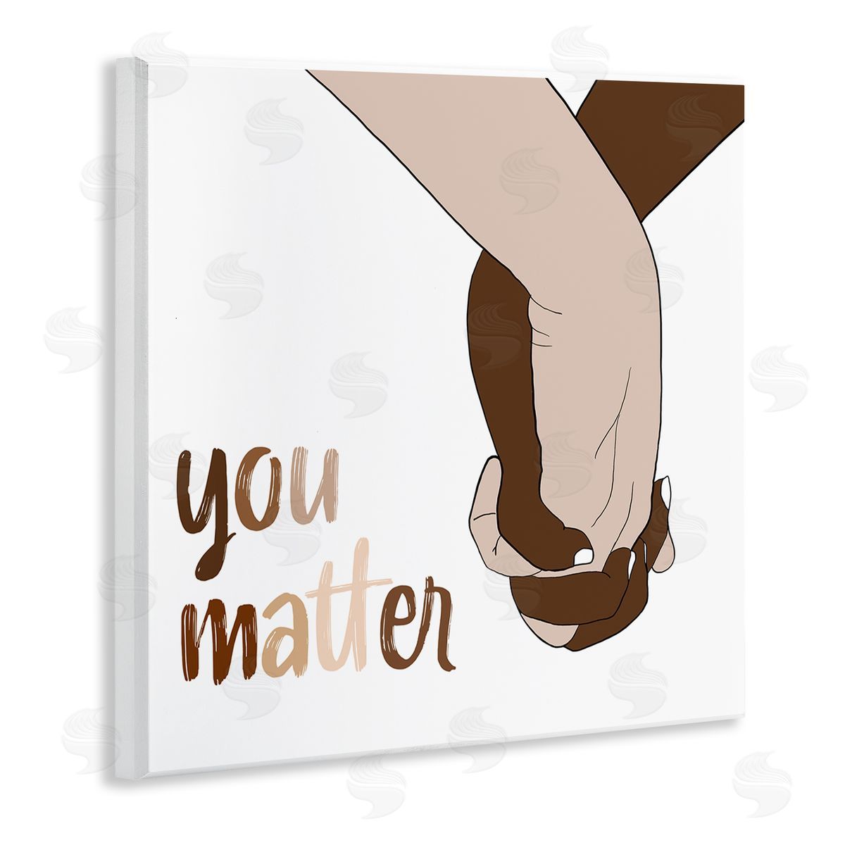 Emily Navas You Matter Diverse Hands Minimal Design Wall Plaque Art