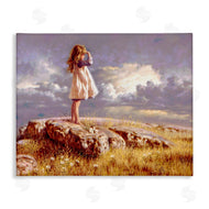 Jim Daly | Girl Gazing on Rock Sunset