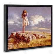 Jim Daly | Girl Gazing on Rock Sunset