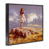 Jim Daly | Girl Gazing on Rock Sunset