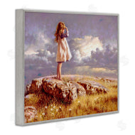 Jim Daly | Girl Gazing on Rock Sunset