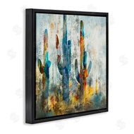 Scott Brems | Abstract Vibrant Cacti Silhouettes